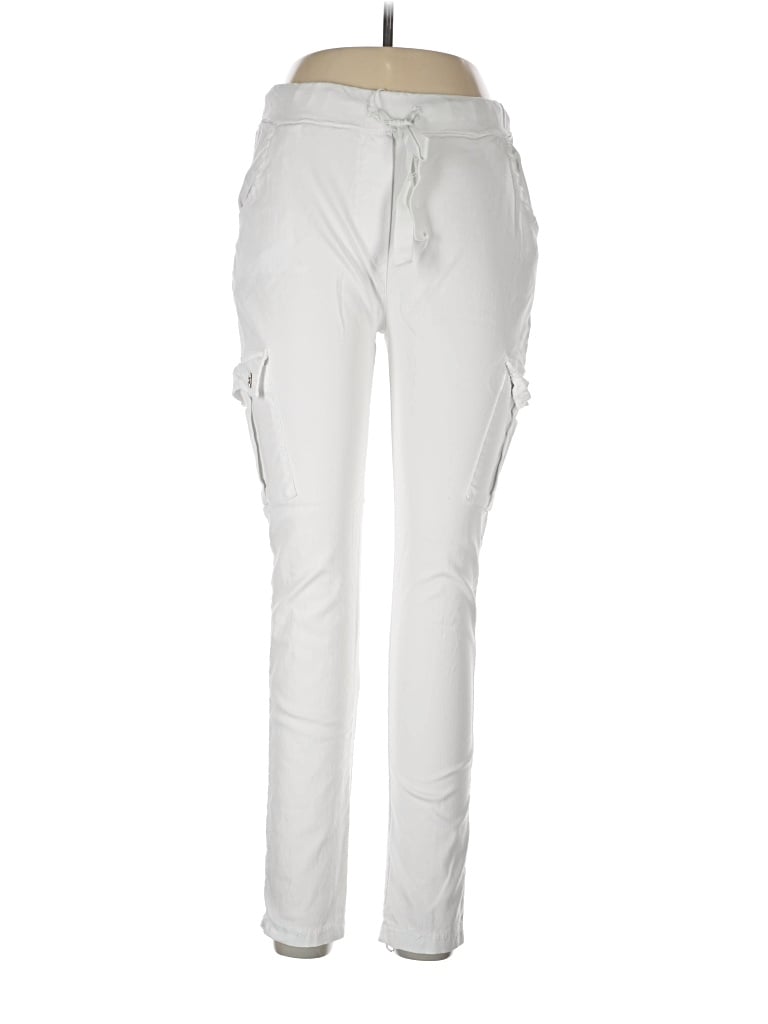 Pre-owned Tina Stephens Cargo Pants In White