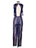 ASOS 100% Polyester Graphic Blue Jumpsuit Size 4 - photo 2