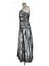 La Maise Studio 100% Polyester Metallic Silver Cocktail Dress Size L - photo 5