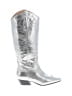 Steve Madden Metallic Silver Boots Size 8 1/2 - photo 1