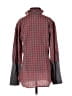 Billy Reid Houndstooth Red Long Sleeve Blouse Size 10 - photo 2