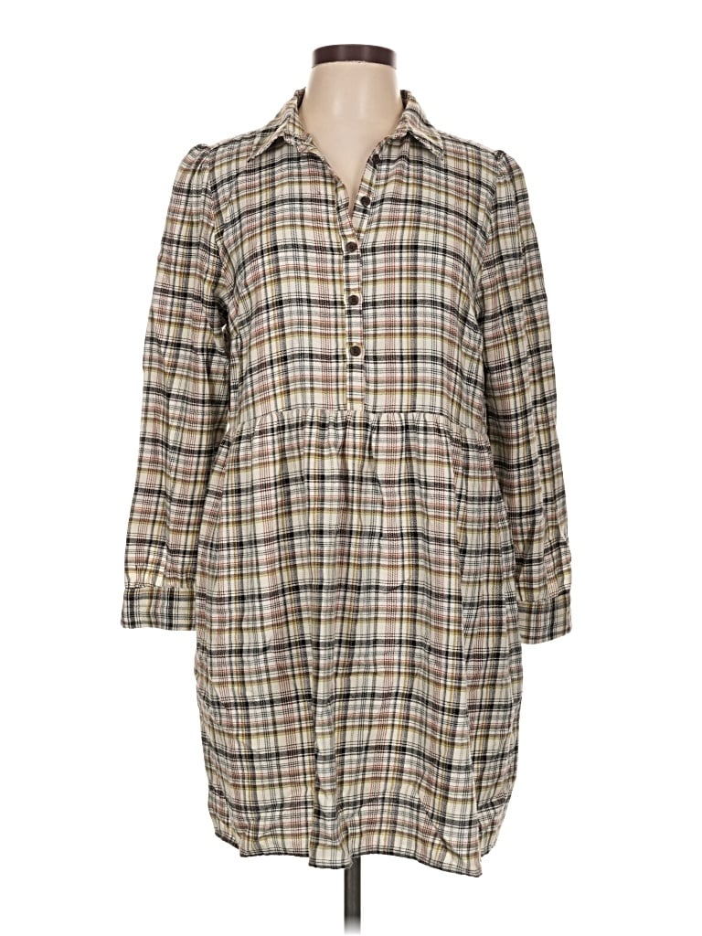 Pre-owned Ann Taylor Loft Casual Dress In Tan