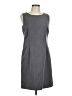 Chadwicks Solid Gray Casual Dress Size 10 (petite) - photo 1