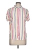 Alexander Jordan 100% Rayon Stripes Pink Short Sleeve Blouse Size L - photo 1