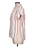 Alexander Jordan 100% Rayon Stripes Pink Short Sleeve Blouse Size L - photo 5
