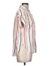 Alexander Jordan 100% Rayon Stripes Pink Short Sleeve Blouse Size L - photo 4