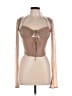 Win Win Tan Long Sleeve Blouse Size L - photo 1