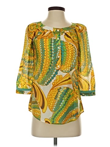 Banana Republic Trina Turk Collection 3/4 Sleeve Blouse (view 1)