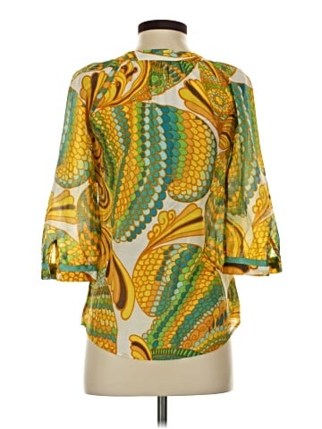 Banana Republic Trina Turk Collection 3/4 Sleeve Blouse (view 2)