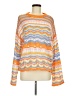 Unbranded 100% Acrylic Chevron-herringbone Orange Pullover Sweater Size M - photo 1