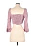 WAYF Burgundy 3/4 Sleeve Blouse Size S - photo 2