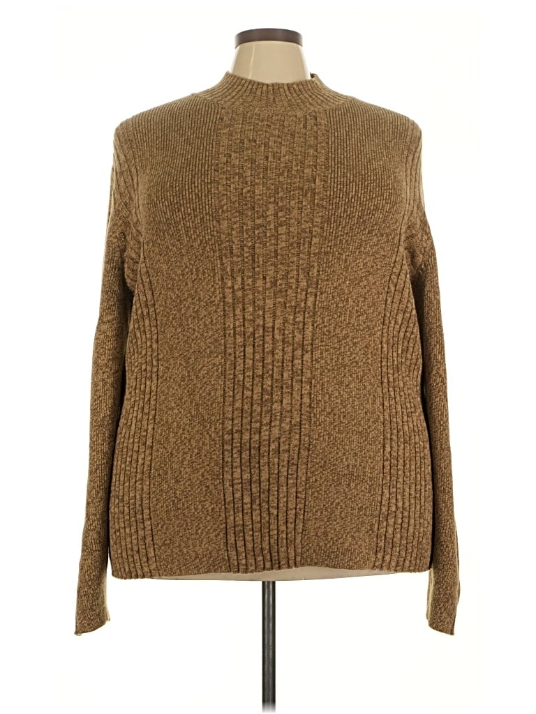 Pre-owned Express Turtleneck Sweater In Brown