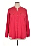 Calvin Klein 100% Polyester Red Long Sleeve Blouse Size XL - photo 1