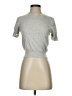 J.Crew Metallic Silver Short Sleeve Turtleneck Size S - photo 1