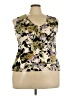 Talbots Floral Multi Color Ivory Sweater Vest Size 2X Petite - photo 1