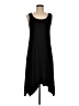 Peach Solid Black Casual Dress Size M - photo 1