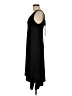 Peach Solid Black Casual Dress Size M - photo 5