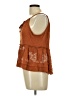 Shyanne 100% Rayon Brown Sleeveless Blouse Size L - photo 5