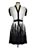 BCBGMAXAZRIA Graphic White Gray Cocktail Dress Size M - photo 1