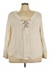Torrid 100% Rayon Ivory Long Sleeve Blouse Size 2X Plus (2) - photo 1
