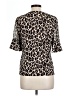 Vince Camuto Animal Print Brown Short Sleeve Blouse Size L - photo 2