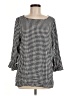 J.Jill 100% Rayon Houndstooth Black 3/4 Sleeve Blouse Size M - photo 1