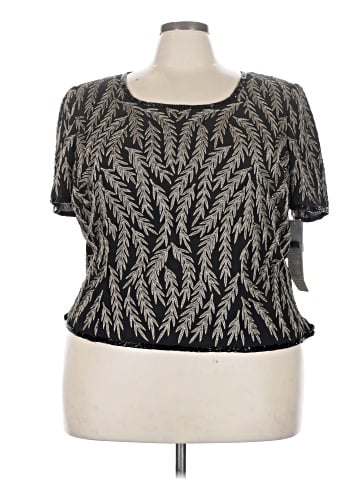 Papell Boutique Evening Short Sleeve Blouse (view 1)
