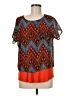 MULTIPLES Orange Short Sleeve Blouse Size M - photo 1