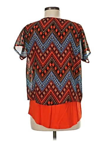 MULTIPLES Short Sleeve Blouse (view 2)