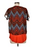 MULTIPLES Orange Short Sleeve Blouse Size M - photo 2