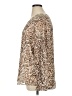 Calvin Klein Animal Print Brown Long Sleeve Blouse Size XL - photo 5