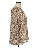 Calvin Klein Animal Print Brown Long Sleeve Blouse Size XL - photo 4