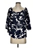Ann Taylor 100% Polyester Blue 3/4 Sleeve Blouse Size S - photo 1