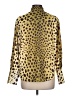 Beulah Style 100% Polyester Animal Print Gold Long Sleeve Blouse Size L - photo 2