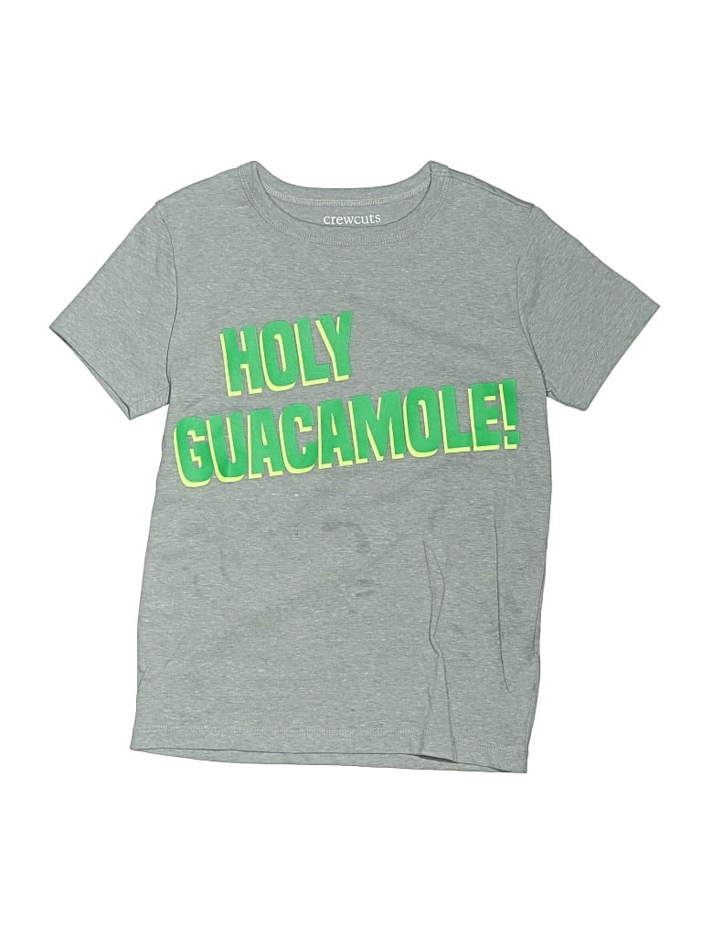 Pre-owned Crewcuts Outlet Kids' Short Sleeve T-shirt In Gray