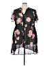 Torrid Black Short Sleeve Blouse Size 3X Plus (3) - photo 1