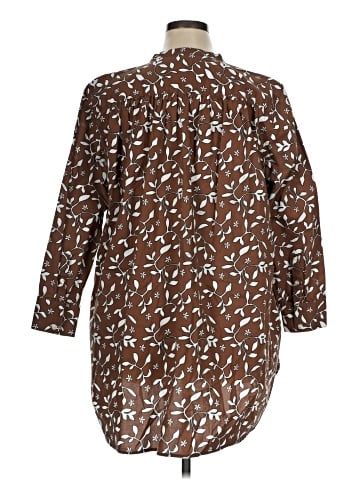 Lands' End 3/4 Sleeve Button-Down Shirt (view 2)