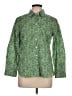 Talbots 100% Cotton Paisley Green Long Sleeve Button-Down Shirt Size Lg Petite - photo 1