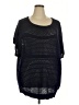 Lane Bryant 100% Cotton Black Blue Pullover Sweater Size 22 - 24 Plus - photo 1