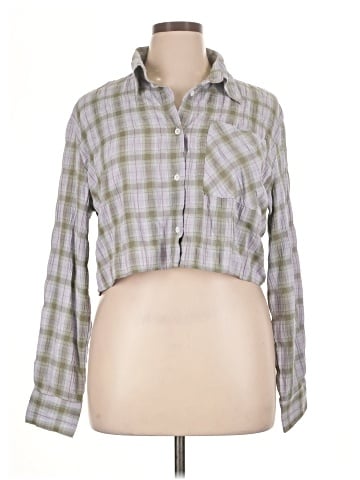 DAZY Long Sleeve Button-Down Shirt (view 1)