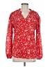Unbranded 100% Polyester Red Long Sleeve Blouse Size M - photo 1