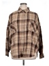 DAZY Plaid Brown Long Sleeve Blouse Size XL - photo 1