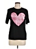 Unbranded Hearts Black Short Sleeve T-Shirt Size M (estimated) - photo 1