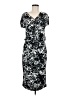 Long Tall Sally 100% Polyester Print Black Casual Dress Size 6 - photo 1