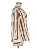 MNG Stripes Ivory Long Sleeve Blouse Size 6 - photo 4