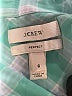 J.Crew 100% Cotton Checkered-gingham Teal Long Sleeve Button-Down Shirt Size 6 - photo 7