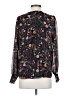 Sam and Jess 100% Polyester Floral Black Long Sleeve Blouse Size M (petite) - photo 2