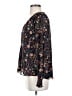 Sam and Jess 100% Polyester Floral Black Long Sleeve Blouse Size M (petite) - photo 5