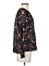 Sam and Jess 100% Polyester Floral Black Long Sleeve Blouse Size M (petite) - photo 4