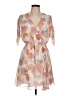 Ted Baker London 100% Polyester Floral Tan Casual Dress Size 2 (0) - photo 1